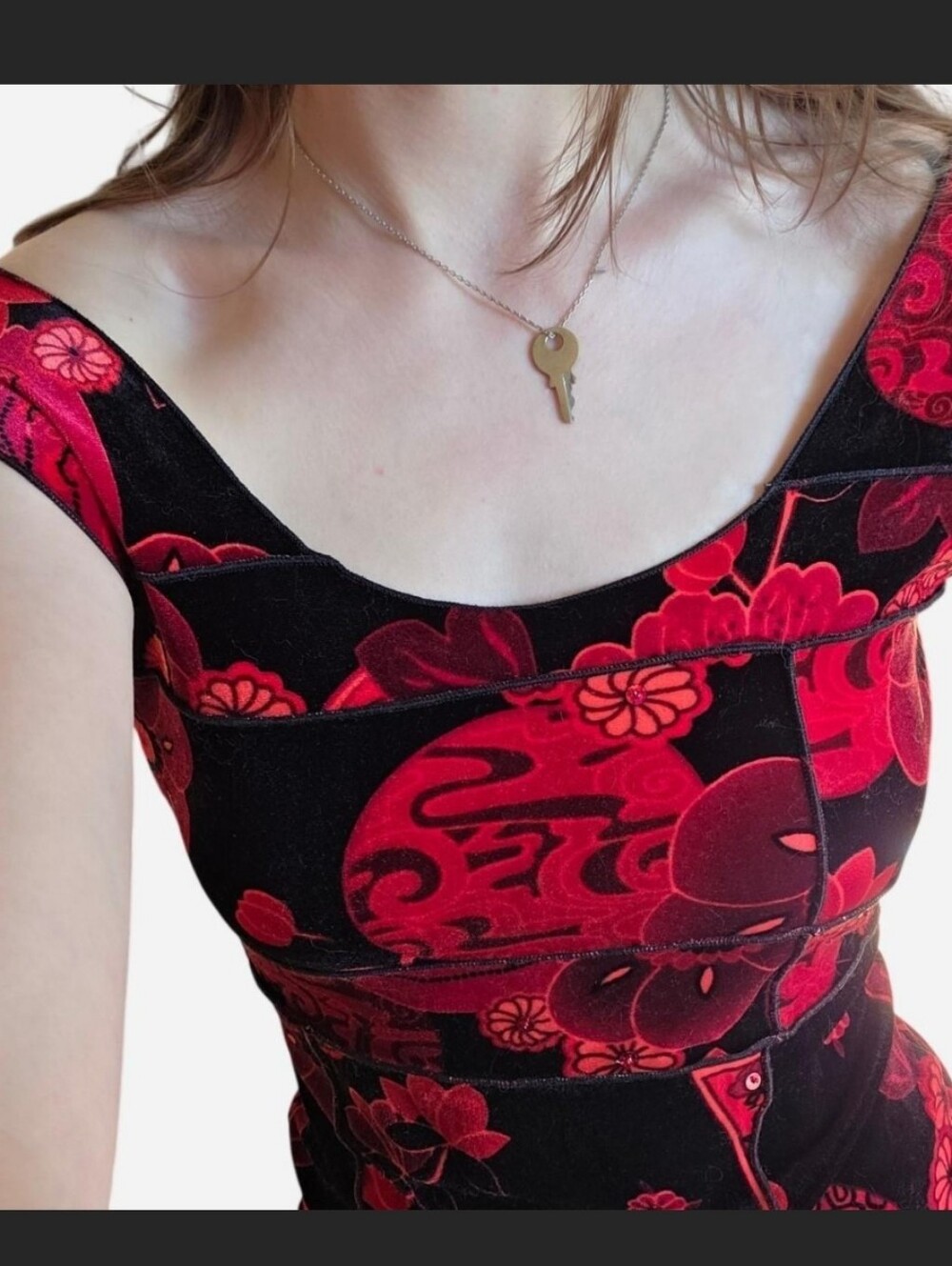 Moa Moa vintage velvet whimsical top